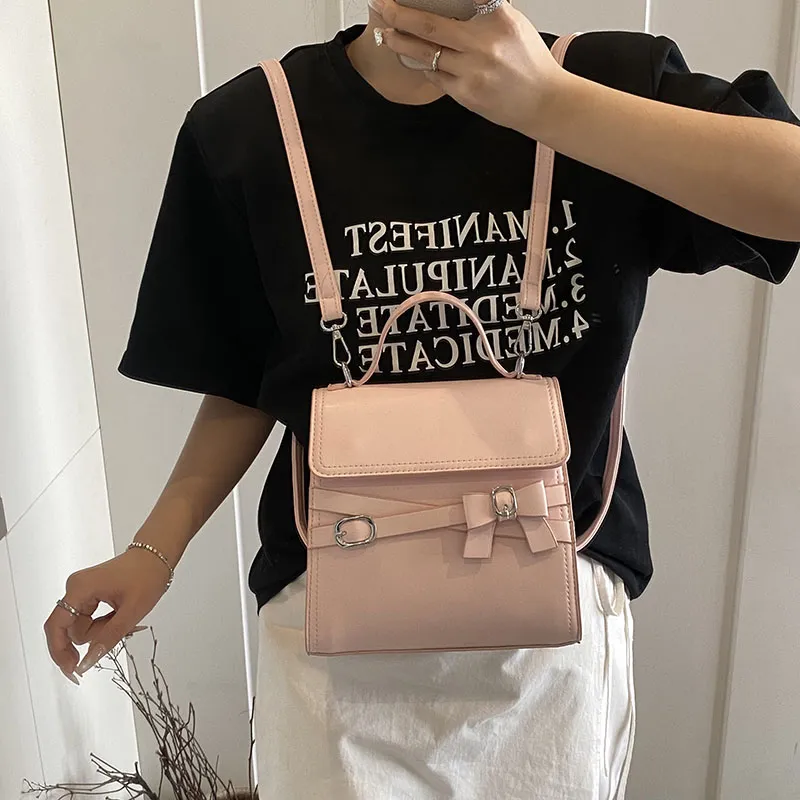 HCXK PU Trendy Maillard Style Backpack Women's Multicolor-24