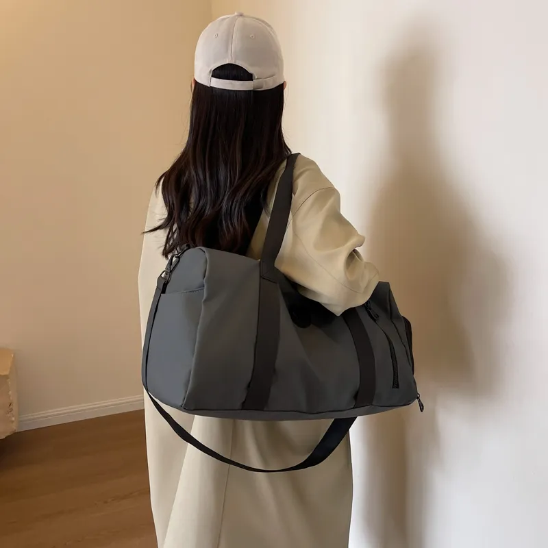 HCXK Fabric One Shoulder Travel Bag Unisex Multicolor-7