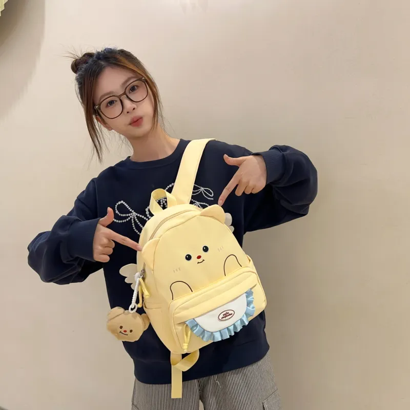 HCXK Nylon Backpack Trumpets Unisex Yellow-5