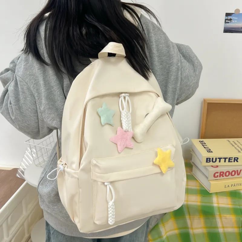 HCXK Composite Cloth Backpack Unisex Multicolor-11