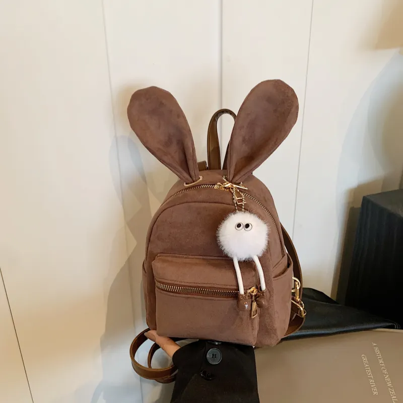 HCXK PU Backpack Regular Women's Gray Black/Pink/Coffee/Brown-12