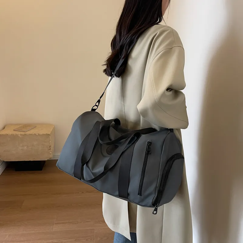 HCXK Fabric One Shoulder Travel Bag Unisex Multicolor-10
