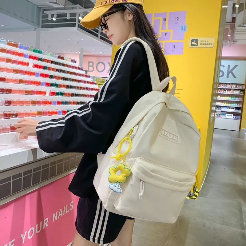 HCXK Nylon Backpack Unisex White/Black/Green/Blue/Pink-5