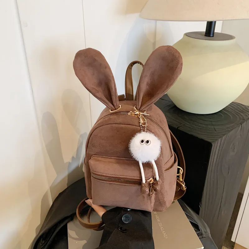 HCXK PU Backpack Regular Women's Gray Black/Pink/Coffee/Brown-13
