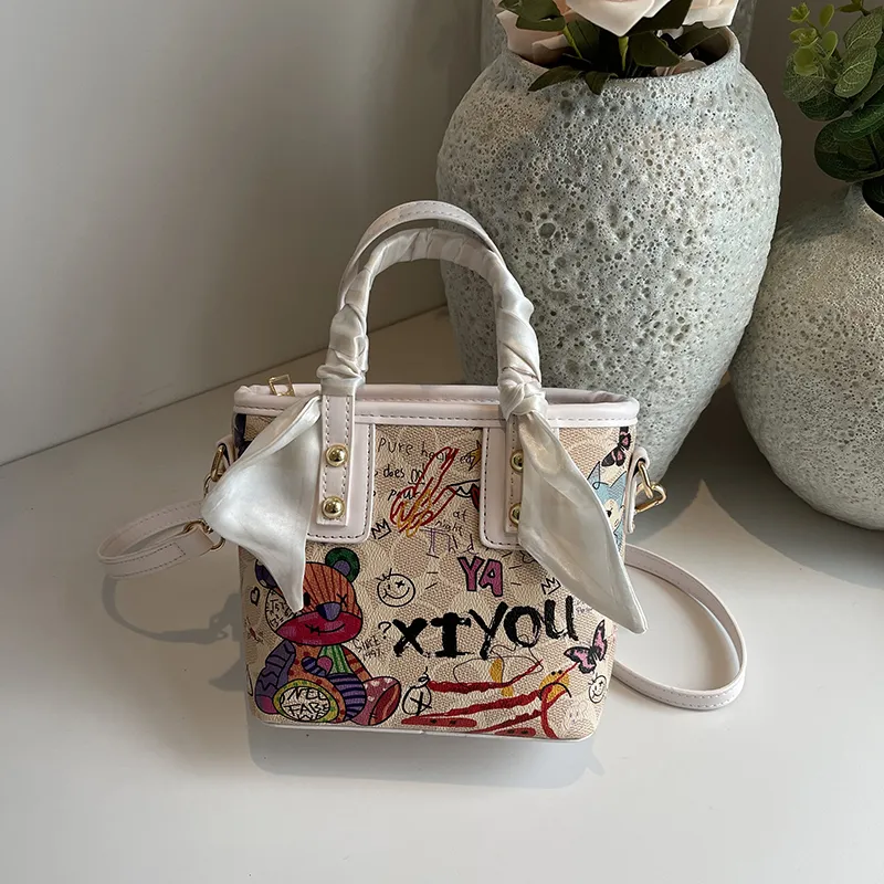 HCXK PU Fashion Versatile Handheld Basket Bag Crossbody Bag Handbag Regular Women's Multicolor-4