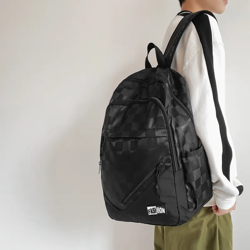 HCXK Nylon Backpack Unisex Black-1