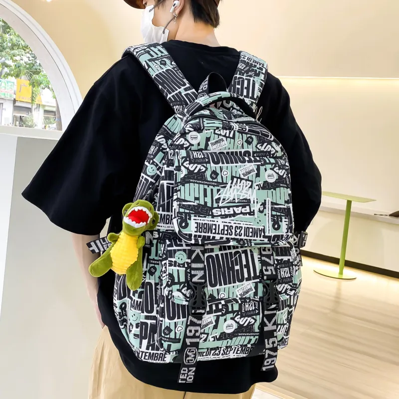 HCXK Nylon Backpack Regular Unisex Multicolor-4