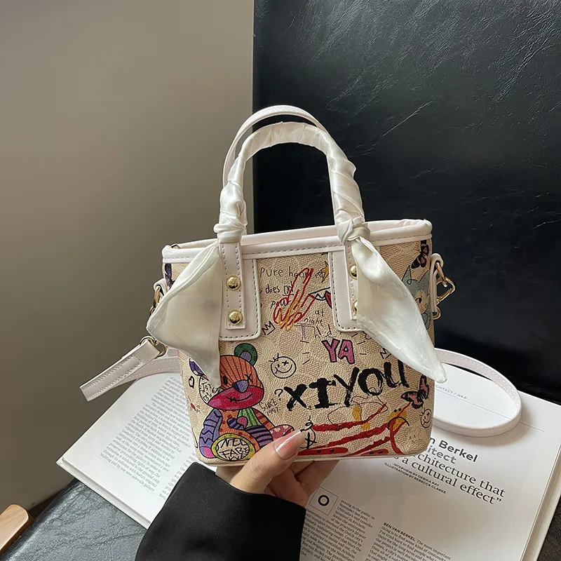 HCXK PU Fashion Versatile Handheld Basket Bag Crossbody Bag Handbag Regular Women's Multicolor-1