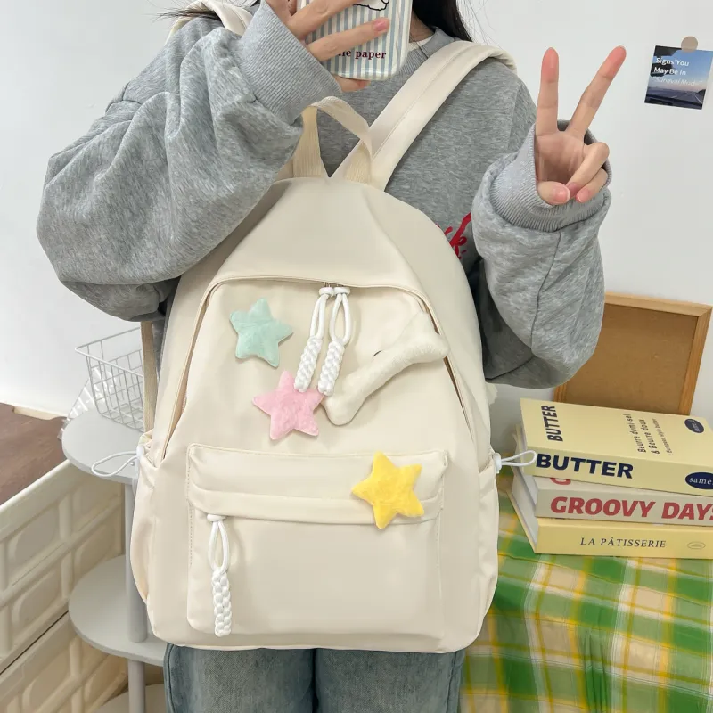 HCXK Composite Cloth Backpack Unisex Multicolor-13