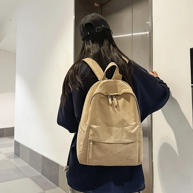 HCXK Nylon Backpack Unisex Black/White/Green/Burgundy/Khaki-27