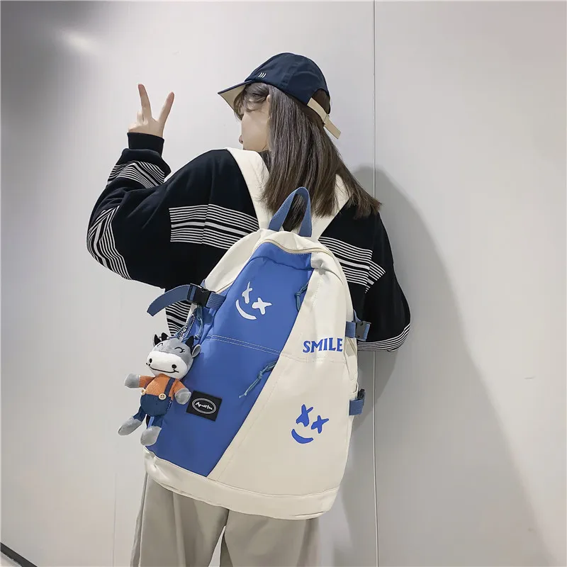 HCXK Nylon Backpack Unisex White/Black-3