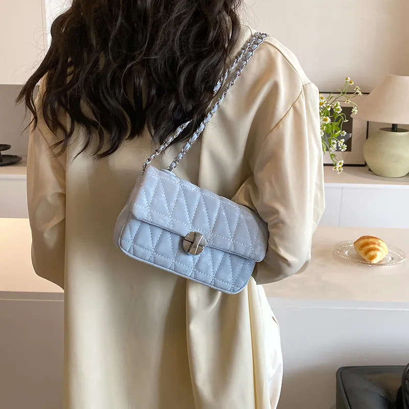 HCXK PU Shoulder Bag, Crossbody Bag Regular Women's Pink/Blue/White/Silver/Black-16