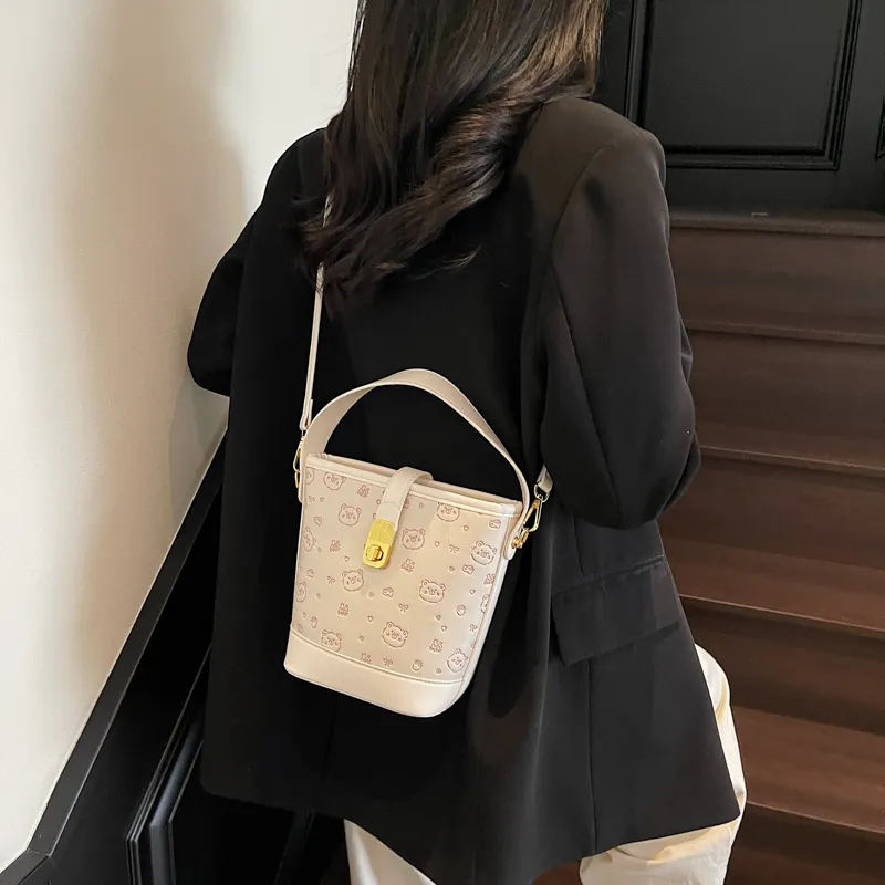 HCXK PU Bucket Bag, Shoulder Bag, Handbag Women's Multicolor-3