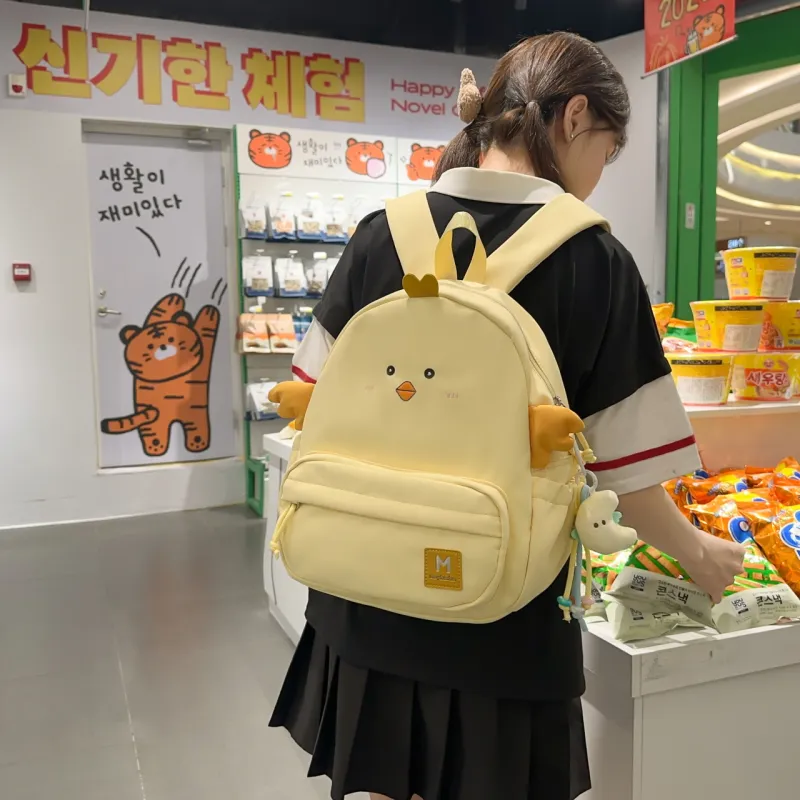 HCXK Nylon Backpack Unisex Yellow/Black/White-4