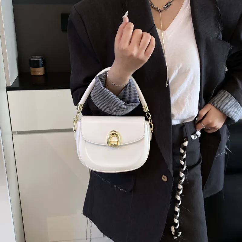 HCXK PU Saddle Bag, Shoulder Bag, Crossbody Bag, Handbag Women's Multicolor-4