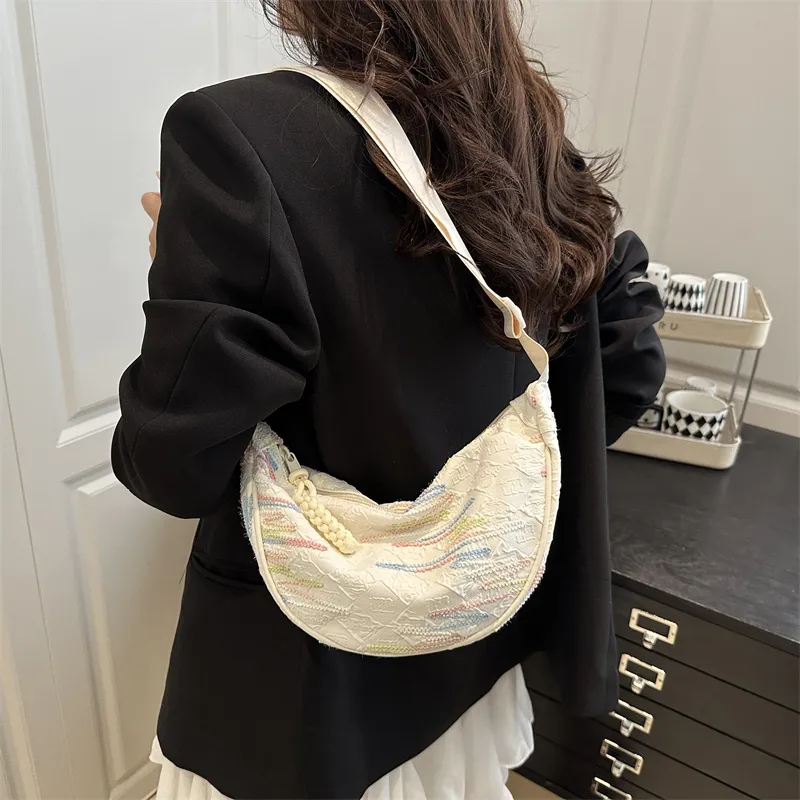 HCXK Special Fabric Shoulder Bag Women's Multicolor-7