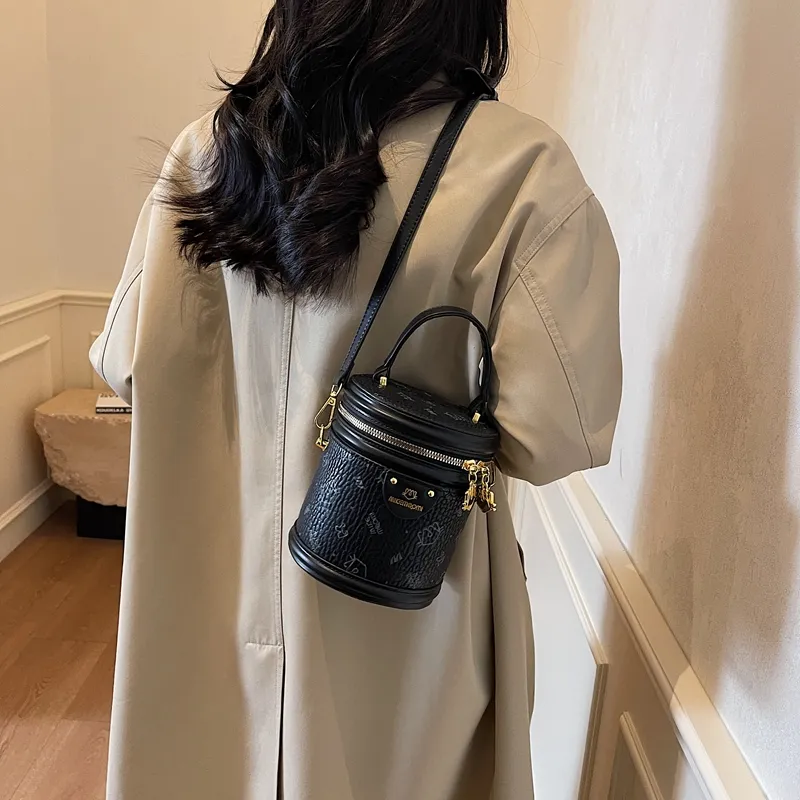 HCXK PU Cylinder Bag Shoulder Bag Crossbody Bag Handbag Women's Multicolor-19