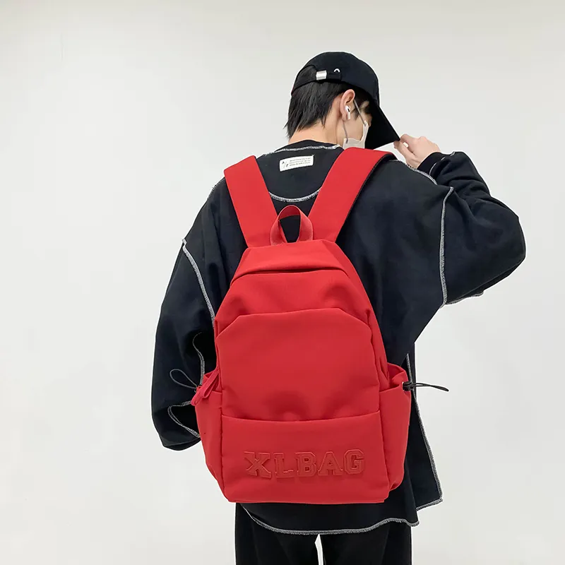 HCXK Nylon Backpack Unisex Ecru/Black/Gray/Burgundy-4