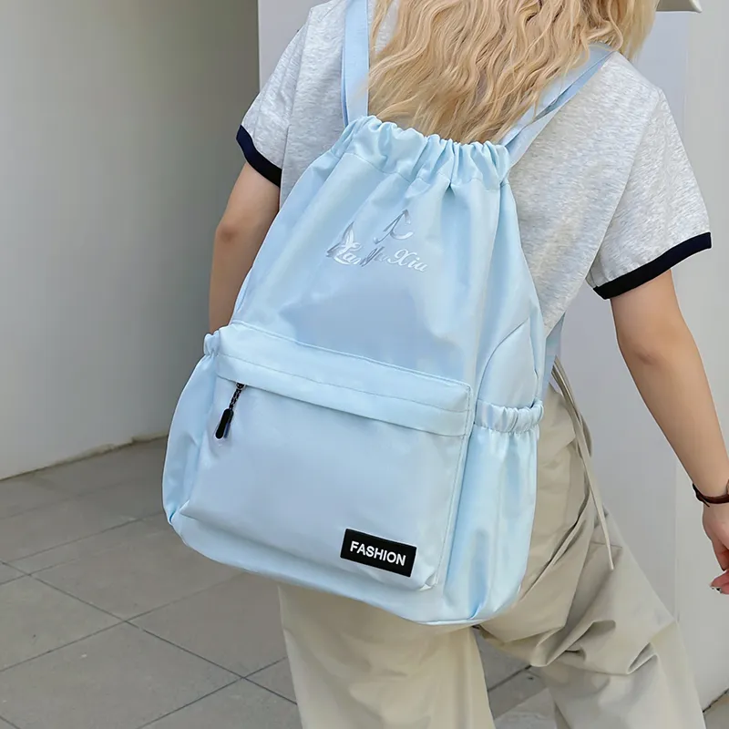 HCXK Nylon Backpack Regular Unisex Black/Ecru/Burgundy/Light Blue/Dark Blue/Khaki-18