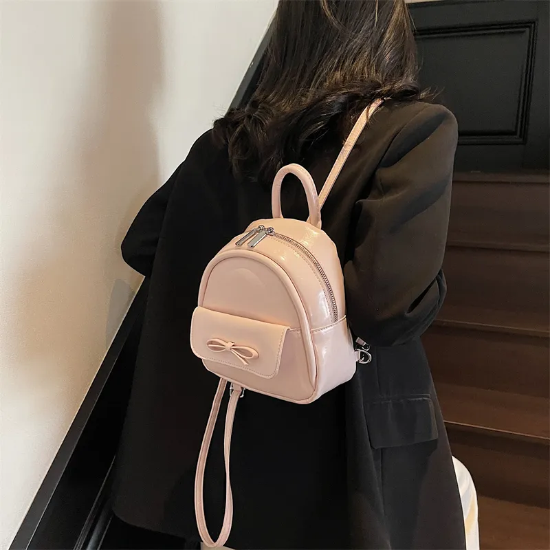 PULUWIRR PU Backpack Women's White/Silver/Black/Green/Pink-34