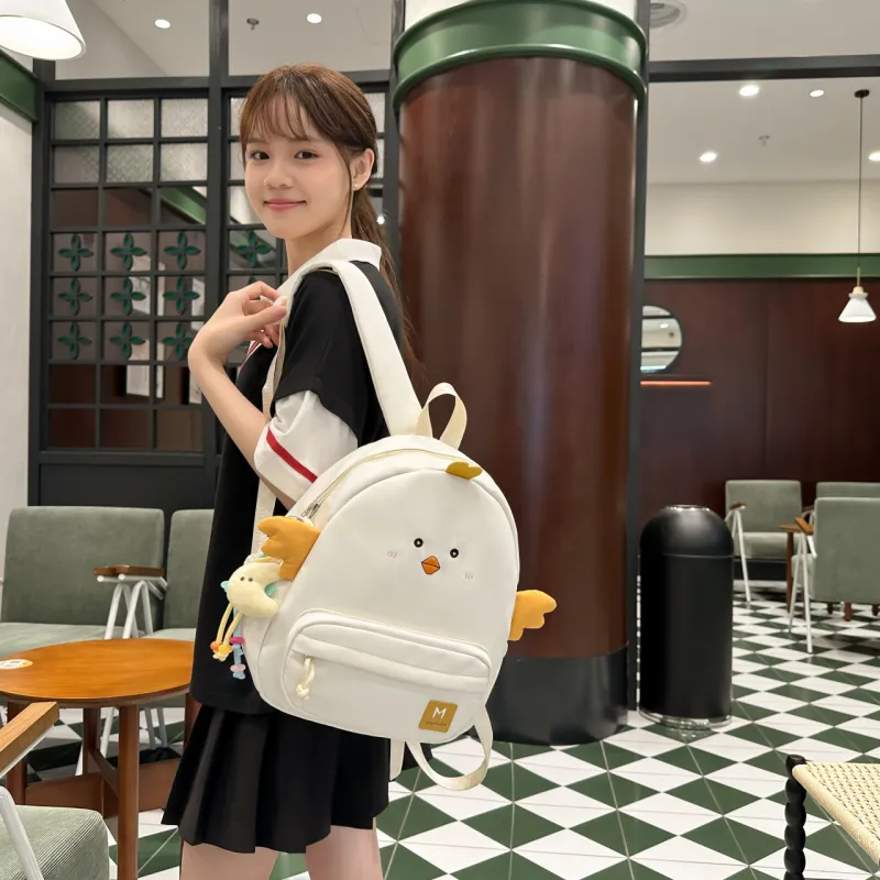 HCXK Nylon Backpack Unisex Yellow/Black/White-10