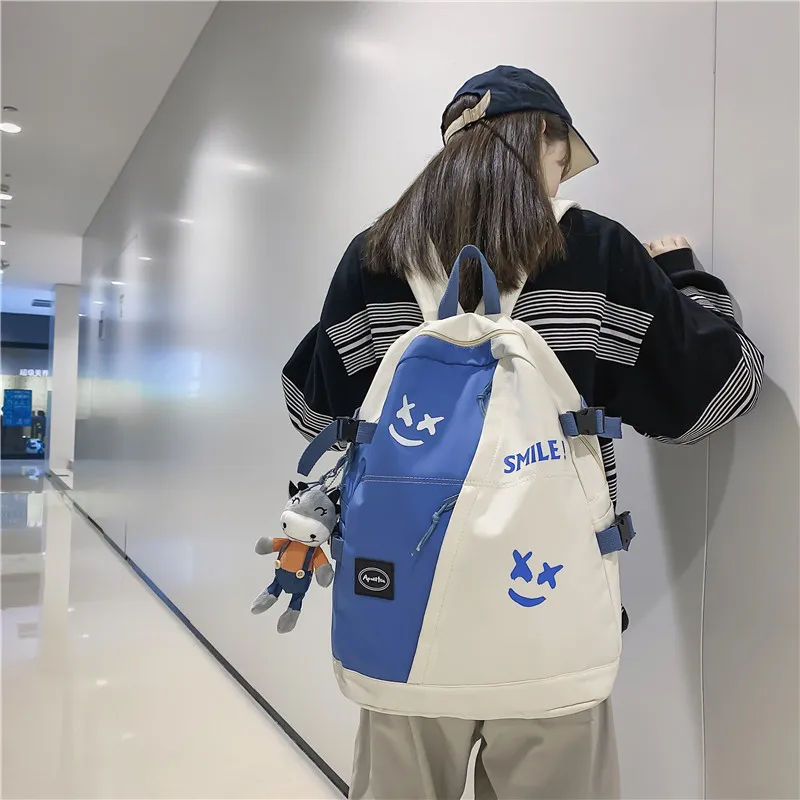 HCXK Nylon Backpack Unisex White/Black-4