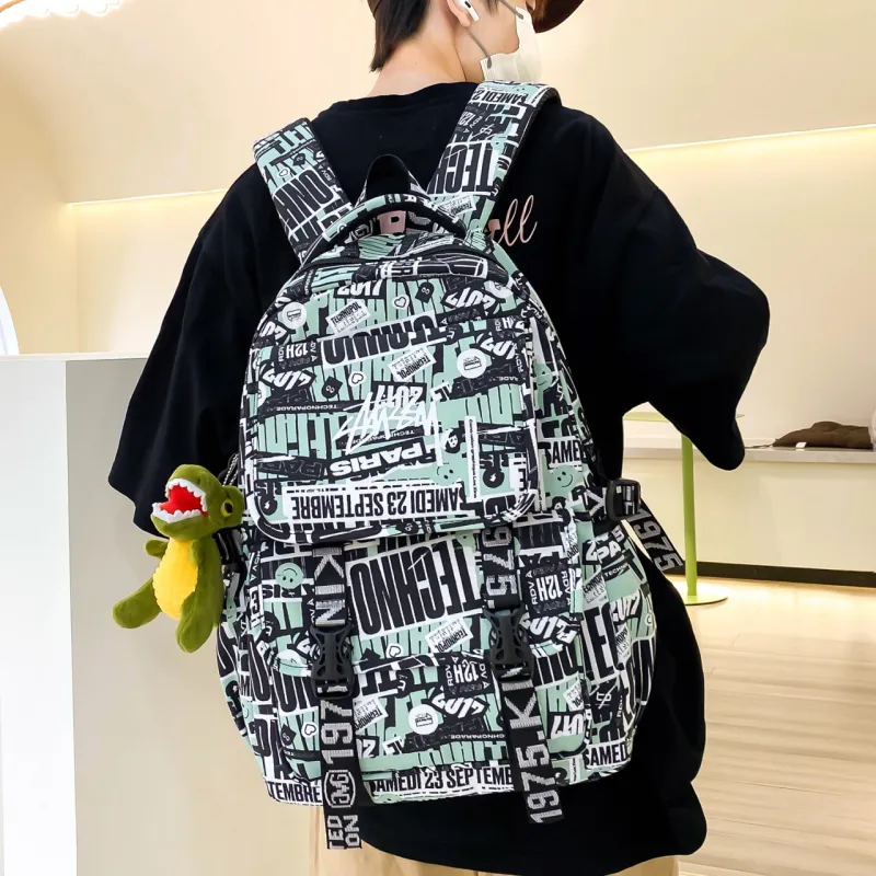 HCXK Nylon Backpack Regular Unisex Multicolor-3