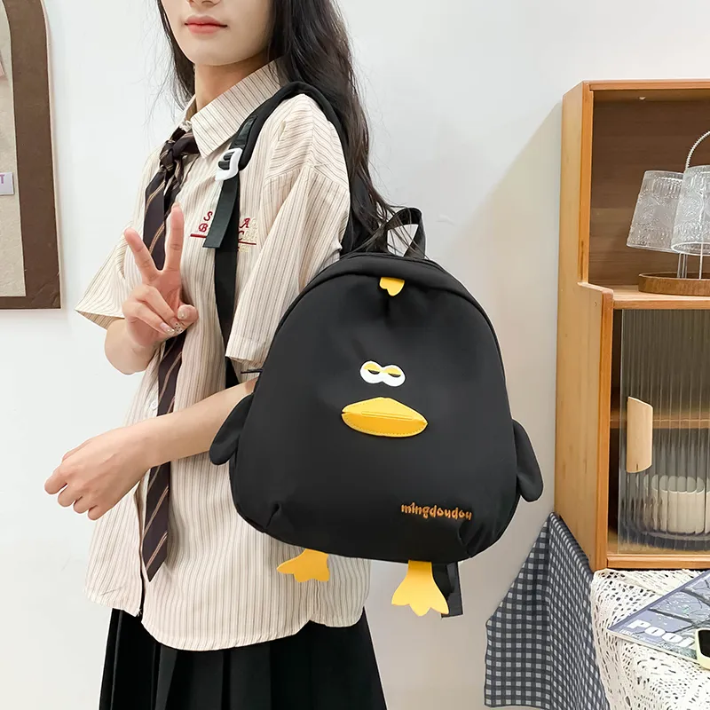 HCXK Nylon Backpack Women's Ecru/Black/Pink/Yellow-16
