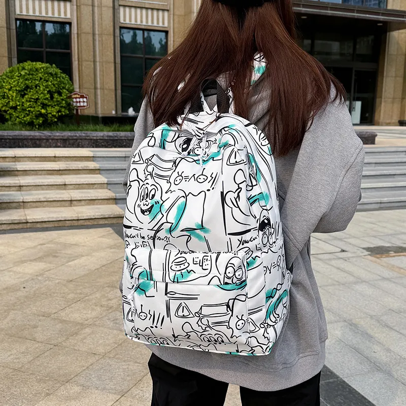 HCXK Nylon Backpack Unisex White/Gray-4