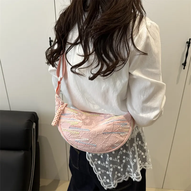 HCXK Special Fabric Shoulder Bag Women's Multicolor-29