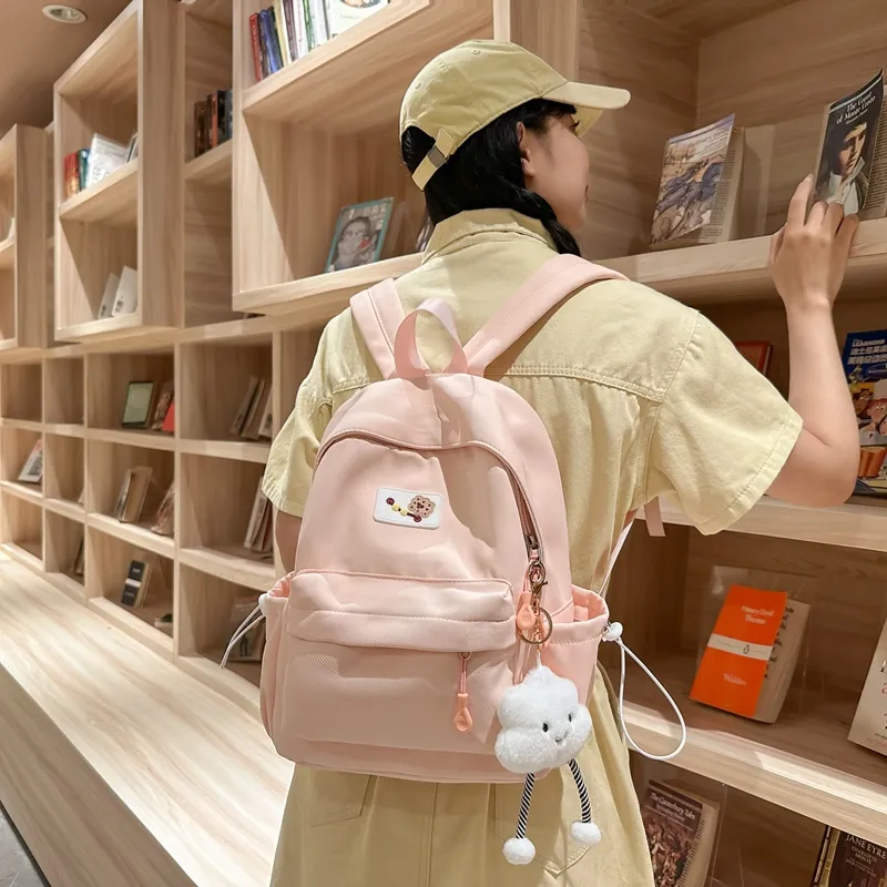 HCXK Nylon Backpack Unisex White/Pink/Black/Blue/Yellow-3