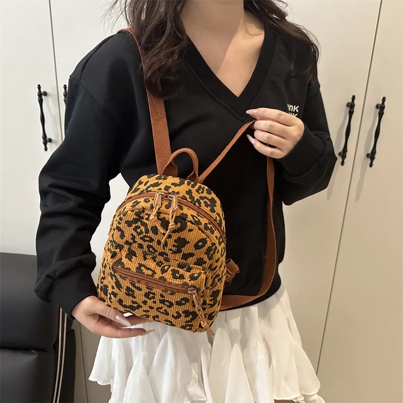 HCXK Polyester Backpack Regular Women's Khaki/Light Brown-7