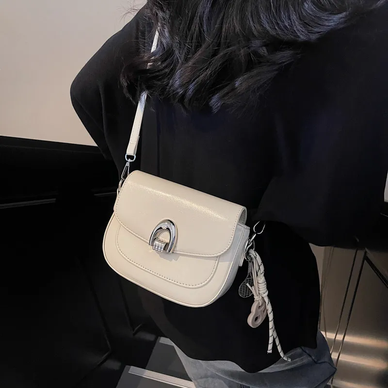 HCXK PU Shoulder Bag Regular Women's White/Black/Khaki/Coffee/Greige-4
