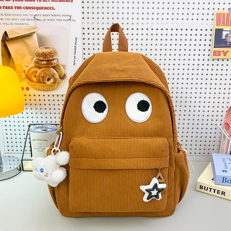 HCXK Wool Backpack Unisex White/Black/Yellow/Dark Brown/Jasper-19