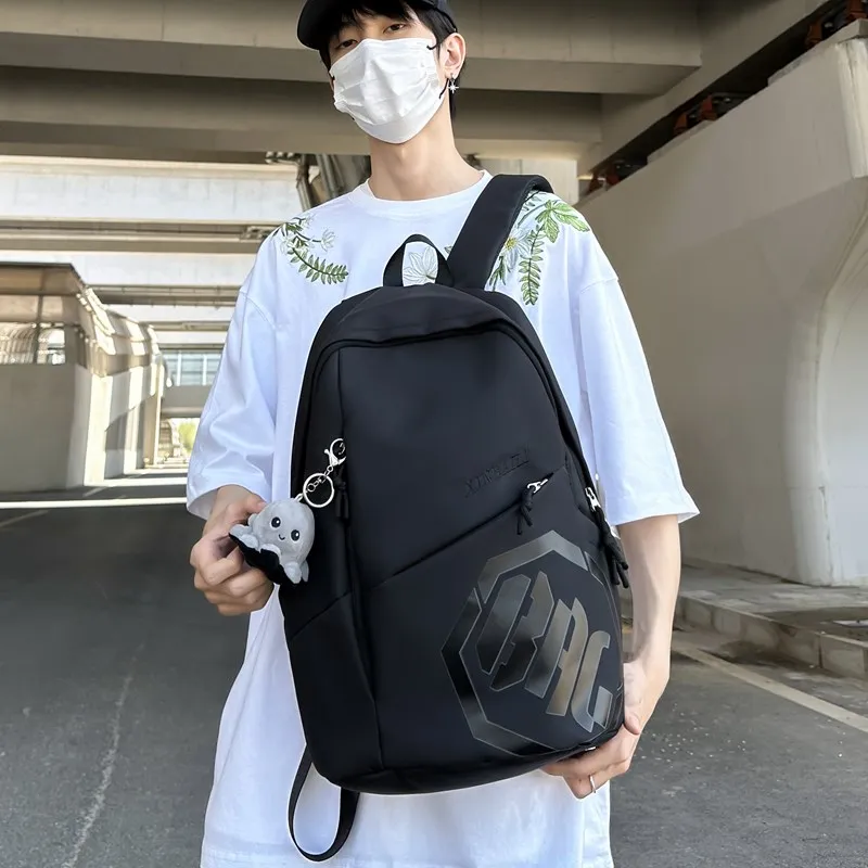HCXK Composite Cloth Backpack Unisex Gray/Black/Red/Khaki/Blue-6