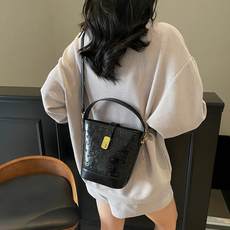 HCXK PU Bucket Bag, Shoulder Bag, Handbag Women's Multicolor-10