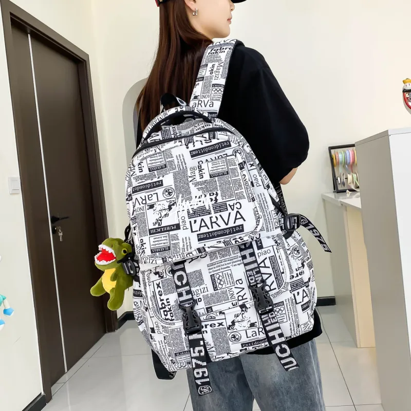 HCXK Nylon Backpack Regular Unisex Multicolor-11