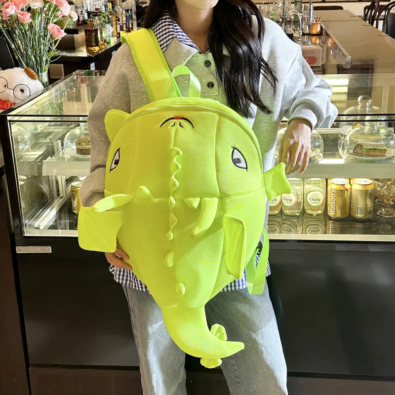 HCXK Nylon Fabric Backpack Unisex White/Black/Gray/Neon Green-22