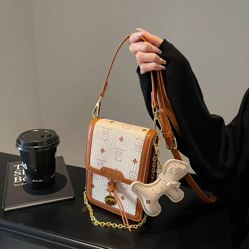 HCXK PU Cell Phone Pouch Shoulder Bag Women's Multicolor-12