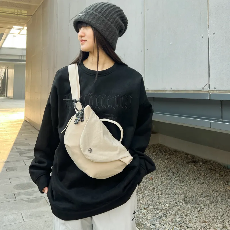 HCXK Nylon All Versatile One Shoulder Lightweight Practical Saddle Chest Handbag Regular Unisex Multicolor-4