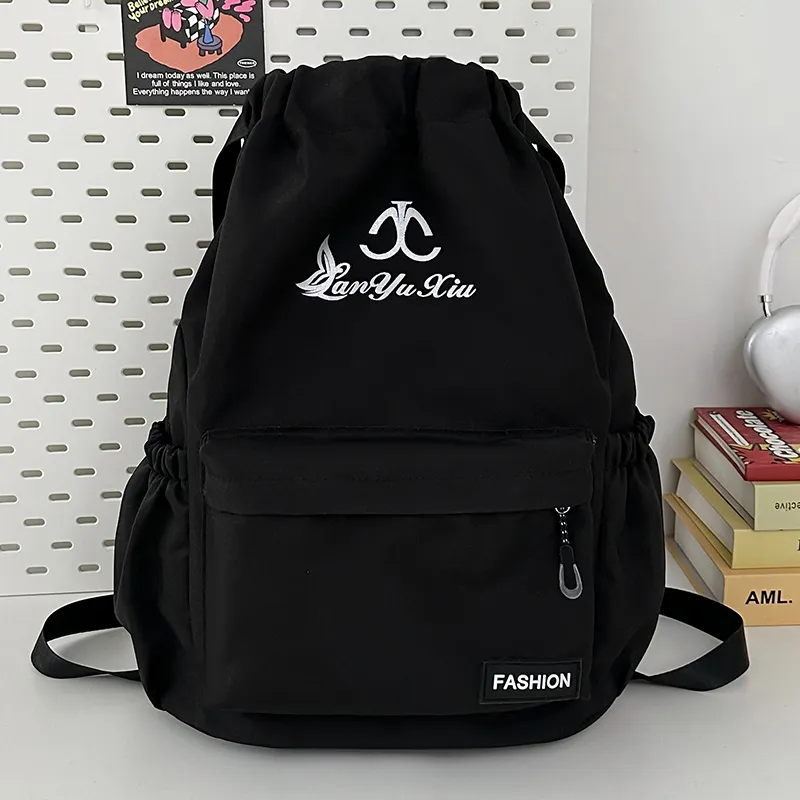 HCXK Nylon Backpack Regular Unisex Black/Ecru/Burgundy/Light Blue/Dark Blue/Khaki-1