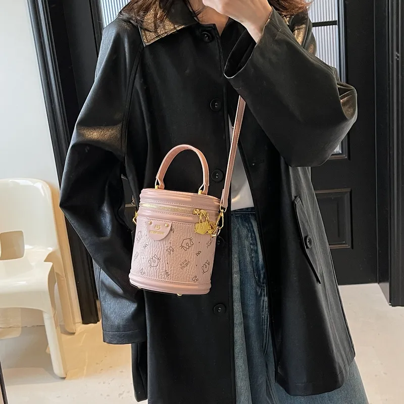 HCXK PU Cylinder Bag Shoulder Bag Crossbody Bag Handbag Women's Multicolor-11