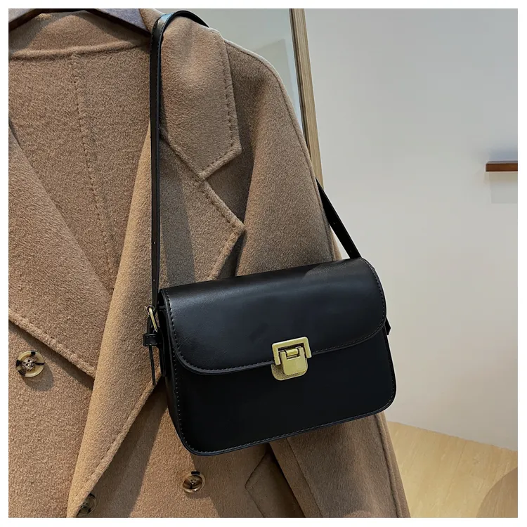 HCXK PU Tote Bag Shoulder Bag Regular Women's Black/Dark Brown/Khaki/White/Coffee-1