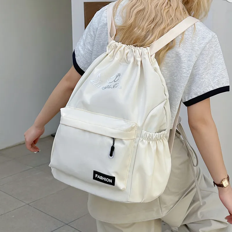 HCXK Nylon Backpack Regular Unisex Black/Ecru/Burgundy/Light Blue/Dark Blue/Khaki-6