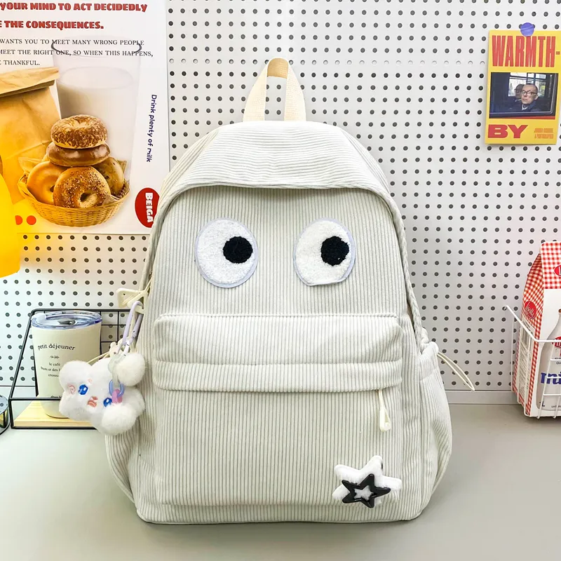 HCXK Wool Backpack Unisex White/Black/Yellow/Dark Brown/Jasper-2