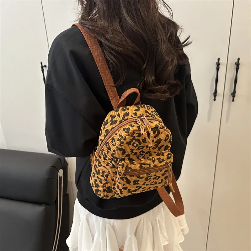 HCXK Polyester Backpack Regular Women's Khaki/Light Brown-11