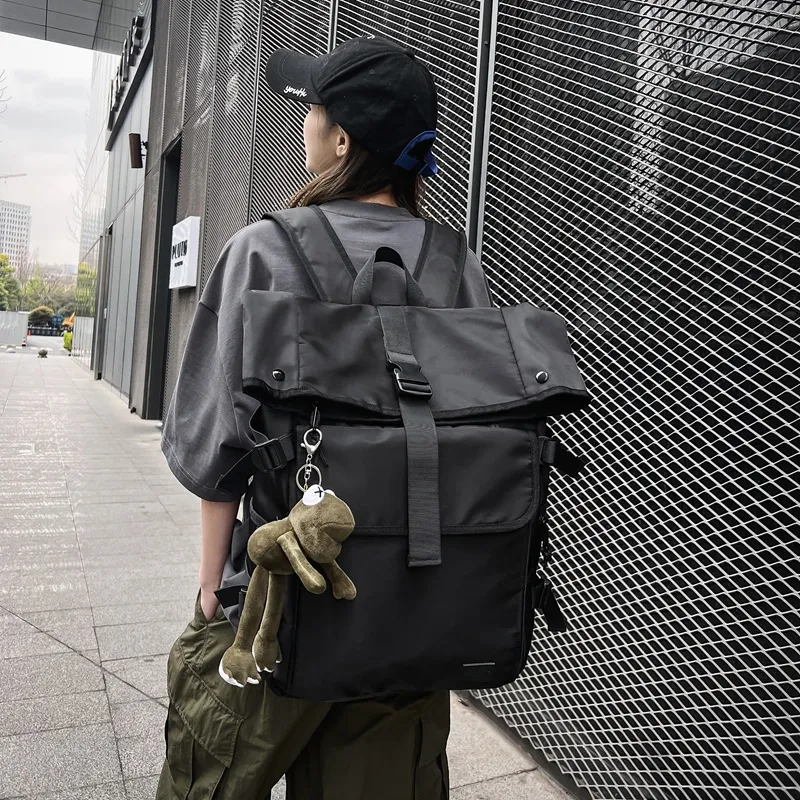 HCXK Nylon Backpack Unisex Black-2