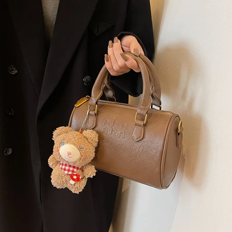 HCXK PU One Shoulder Handbags Regular Women's Mud/coffee/brown-4