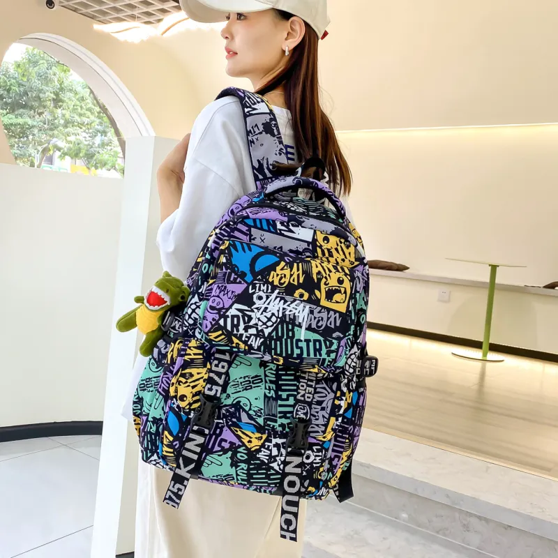 HCXK Nylon Backpack Regular Unisex Multicolor-7