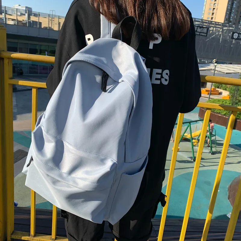 HCXK Nylon Backpack Unisex Black/White/Red/Blue-5